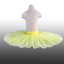 Yellow Half TUTU Short Dress Custom Practice Halfskirt Adult Professional Ballet Dresses Performance Skirt Children dress
