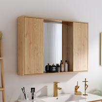  Bathroom Feng Shui mirror cabinet Hidden vanity mirror with shelf Toilet wall-mounted mirror sliding door(customized)