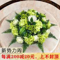  Table flower simulation flower turntable lyndhurst round fake flower table flower Hotel restaurant large round table flower decoration ornaments