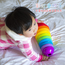 Toy stacked music baby early education educational toys baby layer cascading Bowl playing water Rainbow Cup K7166