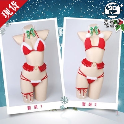 taobao agent Christmas bikini set, original spot <ireed the holiday series> New Year Christmas COS Cos Clear Society