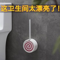 Toilet brush no dead corner washing toilet brush to remove dead corner soft wool non-punching household toilet cleaning set