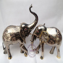 Pakistan bronze 20 inch elephant bronze elephant pair of European TV cabinet wine cabinet entrance decorative ornaments