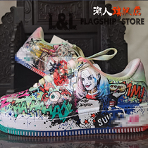 Excluding shoes LL Le Le creative DIY pure hand drawing high-end custom air force private custom graffiti clown girl