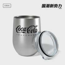  Double-layer 304 stainless steel cup with lid Student thermal insulation cup Creative fashion cola cup Beverage coffee cup