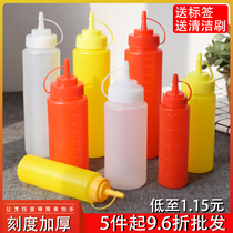 Sauce bottle household squeezed kettle plastic pot kitchen flavor bottle jam salad commercial knock