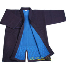 Tenn Wu 100%cotton natural plant blue dye double two sword top Kendo suit Japanese Kendo