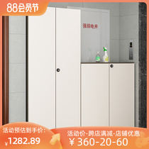 Shoe cabinet with wheels home outside the corridor can move with lock anti-theft household outdoor elevator corridor door password lock cabinet