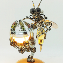Manual Metal Assembly Model Adults High Difficulty Assembly Mechanical Toy Delivery Tool Gift Yellow Bee Pendulum