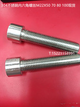 304 316L stainless steel cylindrical head hexagon socket head cap screws screw M22 * 40 50 60 70 80 100 120