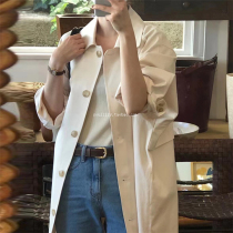 2022 Outline Lady Windjersey Woman Mid Korean ounce cotton 100% Temperament Casual Windcoat Jacket Woman