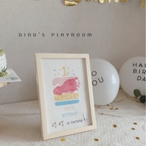 Moris birthday arrangement baby birthday cake handfoot printing Ding Meng Chuang