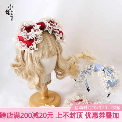 taobao agent Genuine hairgrip with bow, headband, cute hair accessory, Lolita style, lace dress