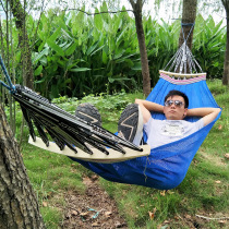 Four seasons ice silk hammock outdoor single civil air-resistant roll-over net cloth swing breathable comfortable beach field outing bedroom