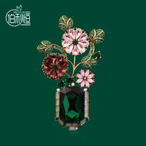 Provence Garden Brast Flower Euroclassical Green Sen Woman Fashion Cover Badge