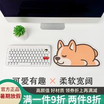 Mouse pad Leather cartoon thickened shape small ins wind laptop pad Mouse keyboard pad waterproof