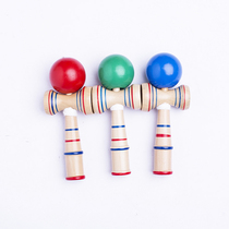 Wooden skill ball sword jade sword ball exercise hands flexible parent-child game adult fun leisure balance Toy Trumpet