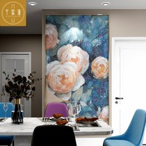 Rose Crystal Glass Ice Jade Mosaic Jigsaw Puzzle Background Wall TV Wall Tile Tile Wall Sticker Art Mural
