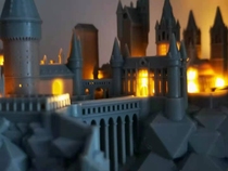 Harry Potter HP Hogwarts School of Wizardry Castle ornaments hand-run model statue can light up