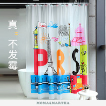 M Mermaeva waterproof mildew proof warm bathroom curtain cartoon toilet partition curtain shower curtain love Paris shower curtain