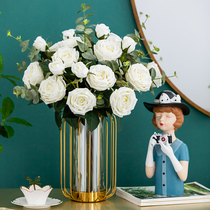 Harvest cottage roses Light luxury table decoration Table fake flower decoration Lyndhurst living room simulation flower bouquet
