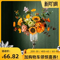  Harvest cottage Nordic high-end simulation flowers holding fake bouquets Wedding decoration decoration living room decoration floral dried flowers