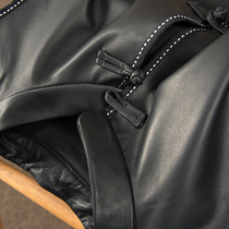 Italian giant soft trendy luxury new Chinese style stacked collar sheepskin leather vest female spring home 113V XX