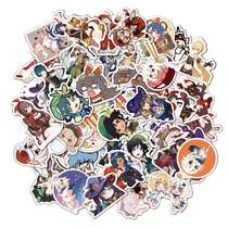 50 sheets of original God Genshin Impact Waterproof laptop suitcase Skateboard personality cartoon stickers