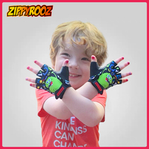  ZIPPYROOZ childrens balance car half-finger gloves fingerless breathable riding skateboard roller skating protective gear imported from the United States