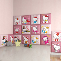 Hello Kitty children anti-collision soft bag tatami soft bag wall kindergarten baby cartoon wall sticker self-adhesive