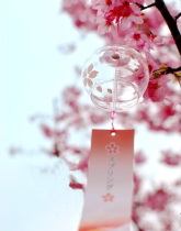 Belly home Japanese glass windbell Japanese style and wind cherry blossom hanging painted doors and windows creative giftFriend