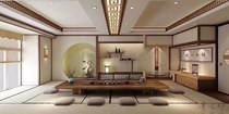 The home of the noble man the Japanese style the new Chinese Nordic modern full log table