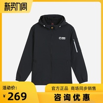 Peak shake grain windbreaker 2021 Spring New plus velvet warm and comfortable woven windbreaker thick coat F214051