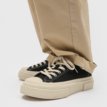 Thick-soled canvas shoes mens breathable summer mens shoes 2023 new low-cut casual sneakers boys Korean style shoes trendy brand
