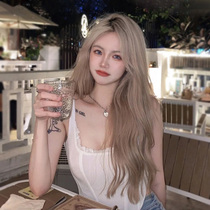  Wig female long hair Lolita long curly hair Big waves net red fluffy medium horoscopes bangs natural round face full head