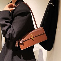 French drco leather vintage bag womens wild shoulder underarm bag small square bag new shoulder bag net red super fire