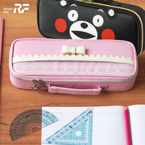  Japan RAYMAY Fujii leather large-capacity pen bag with pen plug FSB122 multi-function storage stationery box