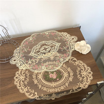 * Pretty little aunt * ins style French lace embroidered placemats tablecloth coaster pose retro decoration