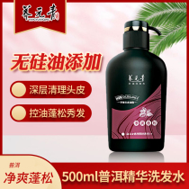 Yunnan Baiyao Yangyuanqing shampoo Xiaoyangpuer tea oil control 500ml non-silicone oil clean and fluffy large bottle