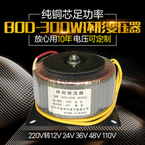 Ring cow BOD300W380V220V to 12V24V48V110V toroidal transformer custom power AC isolation