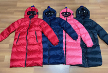 AI goggles 21 winter childrens long hooded down jacket can be parent-child