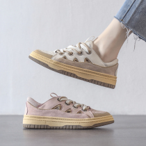 Herbenwind law with large long legs ceiling ~ 2022 new hollowed-out plate shoes summer hat thickness bottom genuine leather xie xie xie