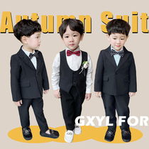 Boys dress piano performance clothes children Korean version of small suit handsome spring and autumn suit suit suit vest boy Flower Boy