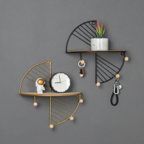 Free Punch Wall Shelf Creative Bedroom Wall Home Iron Art Wall-mounted Basket Wall Cosmetic storage rack