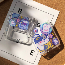 Samsung Galaxy Z Flip cute rabbit f7000 lanyard f7070 drop glue z flip3 phone case