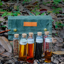 Savage bushcraft outdoor camping glass seasoning bottle barbecue picnic portable oil bottle seasoning box set