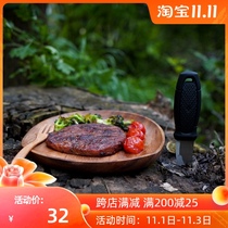 Savage bushcraft outdoor camping acacacia Wood Plate steak solid wood plate fruit plate plate dish snack plate