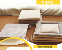 Chair cushion linen office air cushion Japanese thick cloth art tatami cushion square bay window dining chair butt mat