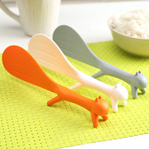 Creative squirrel meal cute cartoon spoon can stand without stick table spoon meal spoon home kitchen tableware