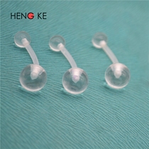 UV anti-allergic plastic transparent invisible cord crude sexy pregnant woman raised hole navel ring new piercing jewelry